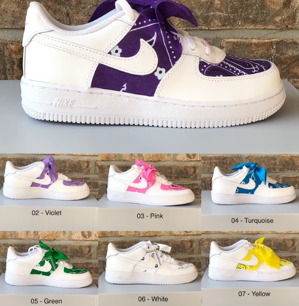 Custom Bandana Air Force 1 Sneakers Lauren s Gifts Products