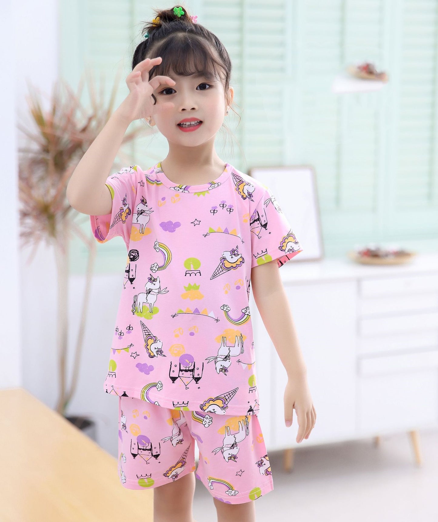 Color: 11style, Size: S, Quantity: Q3PCS - New Korean version of children's home wear and pajamas