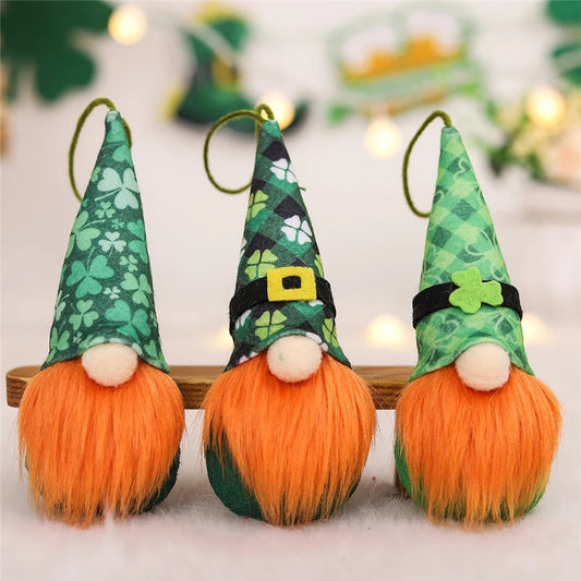 3Pcs St. Patrick's Day Gnome Ornaments