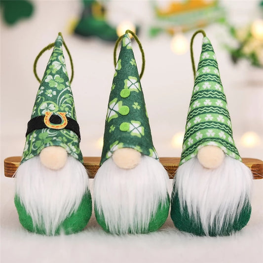 3Pcs St. Patrick's Day Gnome Ornaments
