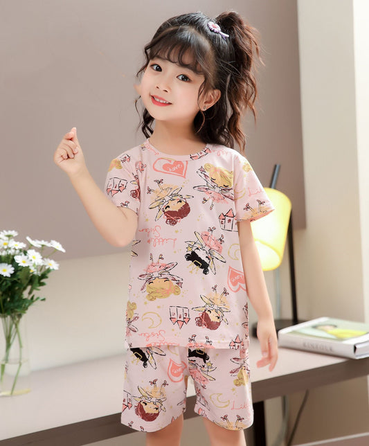 Color: 11style, Size: S, Quantity: Q3PCS - New Korean version of children's home wear and pajamas