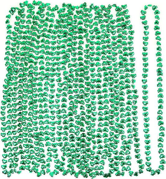 St. Patrick's Green Shamrock Beads Necklaces