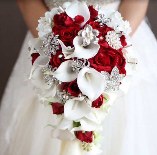 Bridal Calla Lilly Red Bouquet